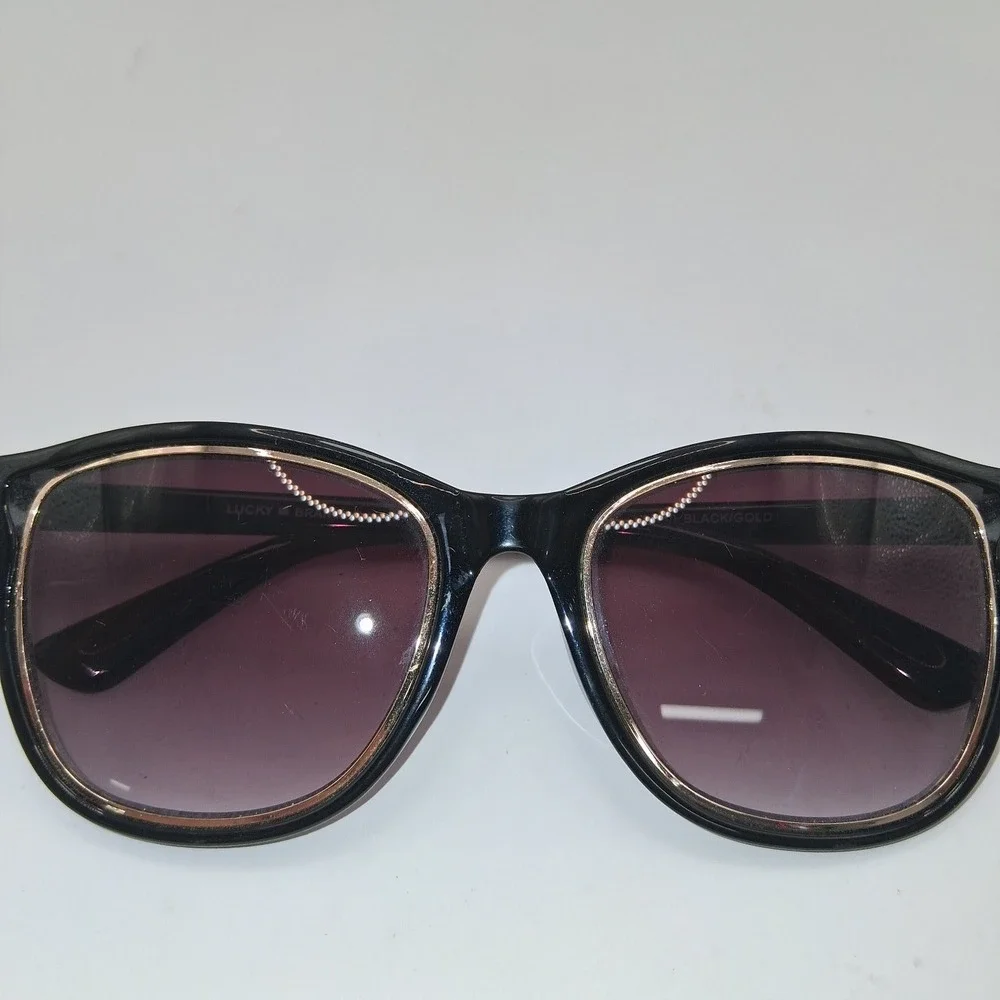 Lucky Brand Women's Sunglasses Black Gold 55-20-140 Gradient UV Protect
